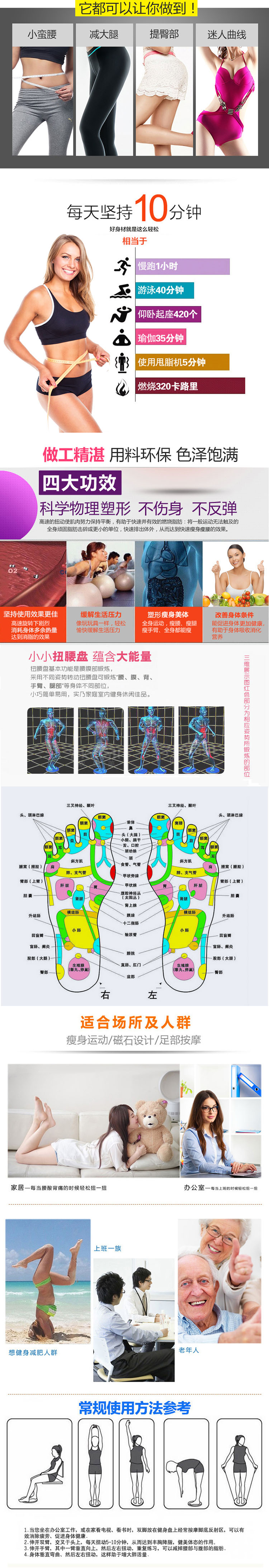 忍牌瘦腰塑身扭腰盘